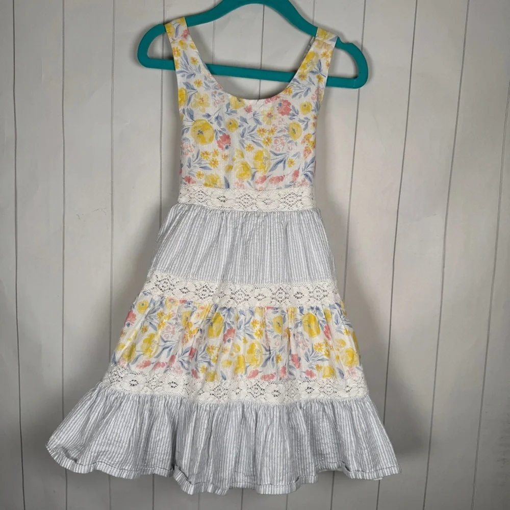 Tommy Bahama‎ Girls 4T 100% Cotton Floral Print Tank Dress Easter Spring Church
